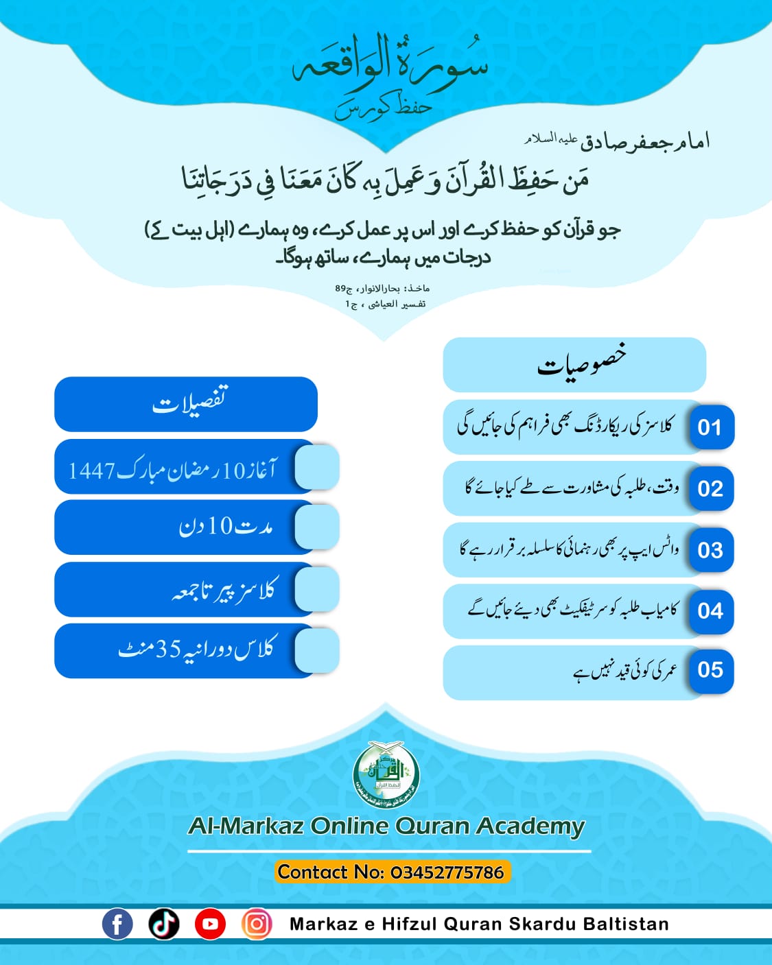 Surah Al-Waqiah Hifz Course
